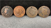 (4) Large Cents: 1820, 1832 w/ filled hole, (2)