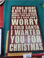 Vintage Christmas Large wood sign