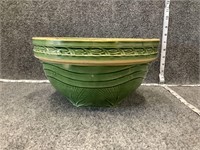 Patterned Green Ceramic Bowl Planter