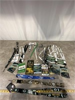 Green Bay Packer lanyards and assortment of passes