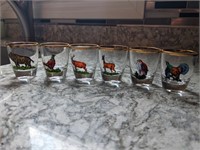 Vintage Animal Shot Glasses