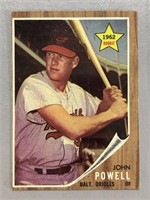1962 BOOG POWELL ROOKIE TOPPS CARD