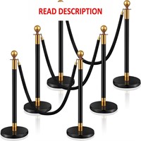 Stainless Steel 5 ft Stanchion Post Queue Set