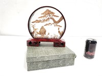 Vintage Chinese Cork Diorama, In Box
