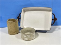 2pcs Pottery and Enamel Pan