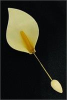 Vintage Art Deco Calla Lily Stickpin with Clutch