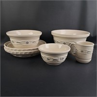 Longaberger Woven Kitchen Pottery Set
