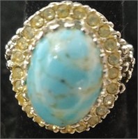 18K Hge Hms Turquoise Ring