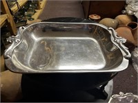 Authentic Pewter Serving Tray Made in Mexico