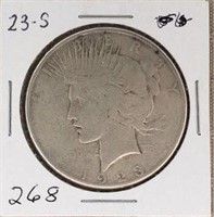 1923S  Peace Silver Dollar