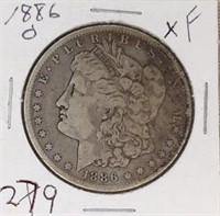1886O Morgan Silver Dollar XF