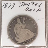1873  Seated Half Dollar Good