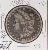 1883S Morgan Silver Dollar VG