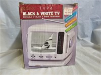 NOS GPX Black & White Portable 5" TV
