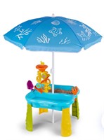 $40.00 Dual Sandbox and Water Table with Umbrella