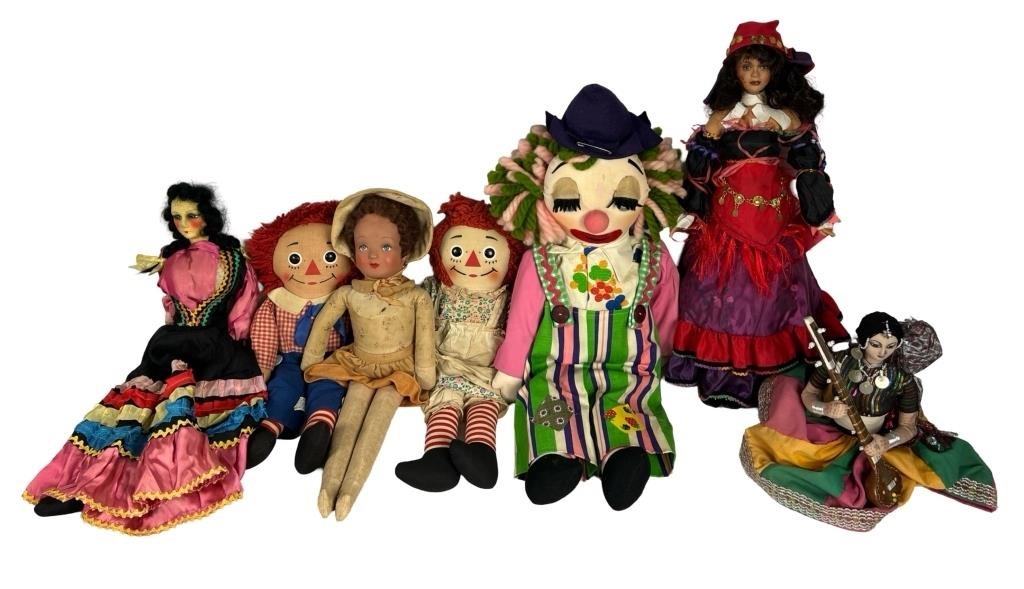 Vintage Dolls- Raggedy Ann and Andy