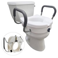CAREX E-Z LOCK RAISED TOILET SEAT WITH ARMS