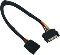 2-Pack COMeap 15 Pin SATA Power Cable x3