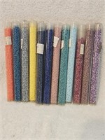 Lot of 12 Tubes Various Colors of Seed Beads