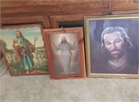 THREE FRAMED JESUS PICTURES