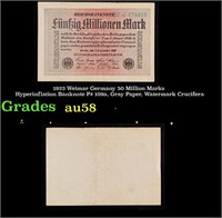 1923 Weimar Germany 50 Million Marks Hyperinflatio