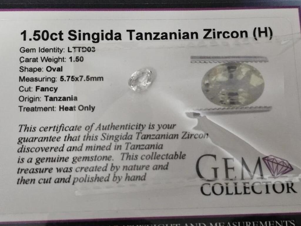 1.50ct Singida Tanzanian Zircon