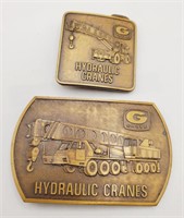 (NO) Grove Hydraulic Cranes Belt Buckles (2-1/2"