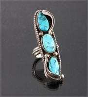 Navajo Sterling Silver and Turquoise Ring