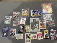 Assorted football cards and more