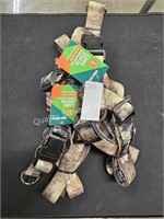 3 camo step in dog harnesses (display)