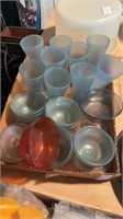 Tray Lot of Plastic Cups