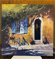 Tuscan Canvas Bicycle Doorway 35”x35”