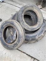 Front and rear tractor tires