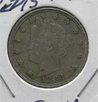 1883 Liberty V nickel no cents.