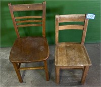 (2) Children's Wooden Chairs