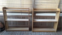 2 Wooden Shelves