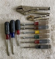 Nut Drivers, Locking Pliers, Screwdrivers