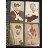 (8) 1950's Baseball Exhibit Cards