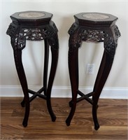 Two Marble Top Stands