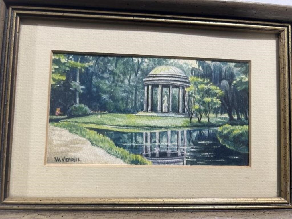 VERRILL watercolor framed 7" x 10"