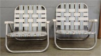 (2) Webbed Beach Chairs