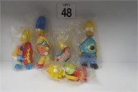 Vintage Burger King Simpsons Dolls - 4 Sealed