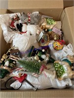 Box Filled W/Christmas Ornaments