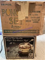 In Box Vintage Punch Bowl Sets
