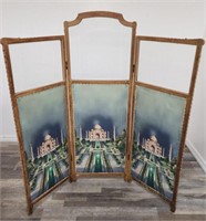 Vintage Taj Mahal double-sided changing screen