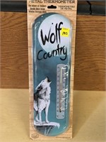 Metal Thermometer Wolf Country