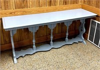 Antique Painted Blue Sofa Table