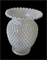 Moonstone Clear Opalescent Ruffle Vase