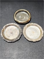 Vintage Coaster & Silver Plate Plates