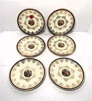 Lady Luck Bread Plates with 22K Gold Trim